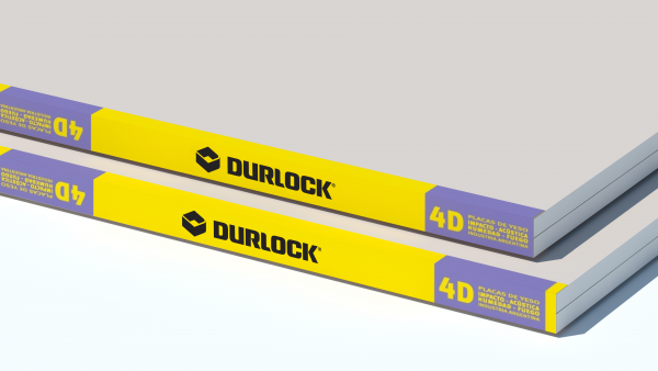 Placa de yeso 4 Dimensiones x 12,5mm modelo 4D marca Durlock